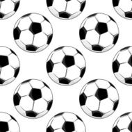 Seamless pattern of soccer balls