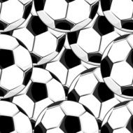 Seamless background pattern of footballs