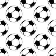 Football or soccer ball seamless pattern