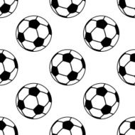 Seamless pattern with football or soccer balls