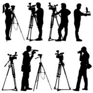 Cameraman with video camera