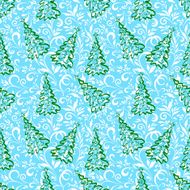 Seamless pattern with Christmas trees N20