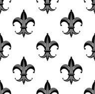 Seamless stylized fleur de lys pattern
