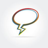 Quote text vector bubble icon N2