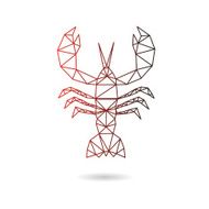 Crawfish abstract isolated on a white backgrounds vector illustration