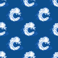 Seamless background pattern of a curling wave