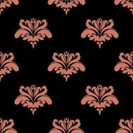Seamless pattern with pink floral elements