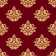 Pretty maroon damask style floral design