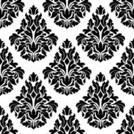 Intricate black and white arabesque design