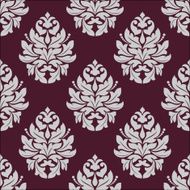 Vintage seamless pattern in carmine and white colors