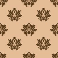 Beige seamless floral pattern background