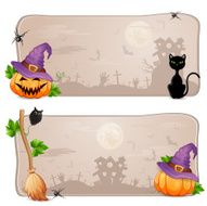 Set of two Halloween banners N2