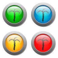 palms icon on glass buttons