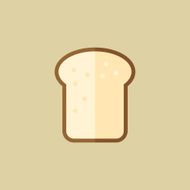 Bread Food Flat Icon N3
