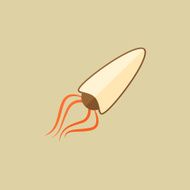 Squid Food Flat Icon