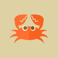 Crab Food Flat Icon