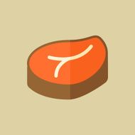 Meat Food Flat Icon N3