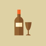 Wine Drink Flat Icon