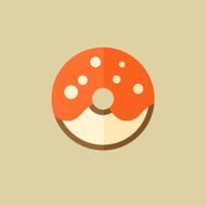 Donut Food Flat Icon