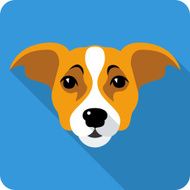 Vector dog icon flat design N2