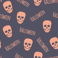 Halloween pattern with skull silhouettes