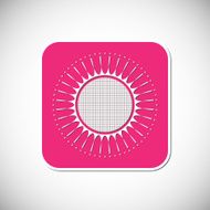 Flower icon Pink square frame Vector illustration N6