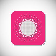 Flower icon Pink square frame Vector illustration N7