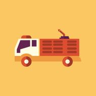 Fire Truck Transportation Flat Icon