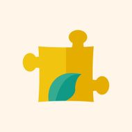 Eco Puzzle Flat Icon