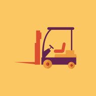 Forklift Transportation Flat Icon