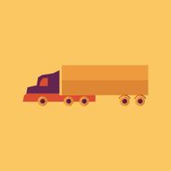 Truck Transportation Flat Icon