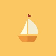 Boat Transportation Flat Icon
