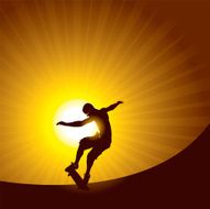 Skateboard - Skateboarding at Sunset