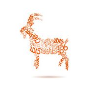 Goat abstract isolated on a white backgrounds vector illustration N3