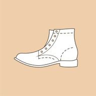 High shoe illustration