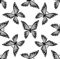 Seamless pattern of butterflies N10