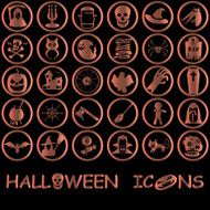halloween icons copper style