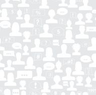 Seamless pattern of avatars and speech bubbles N2