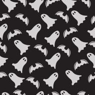 Halloween ghost seamless pattern N2
