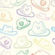 Seamless texture with colourful hats N2