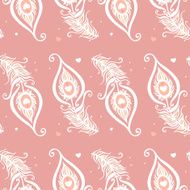 Beautiful peacock Feathers Seamless background N5