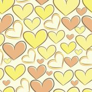 Seamless pattern with silhouettes of hearts