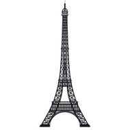 Eiffel Tower Black Silhouette Vector Illustration French Paris Icon N2