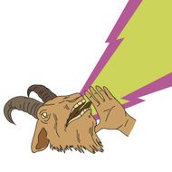 Goat abstract isolated on a white backgrounds vector illustration N4
