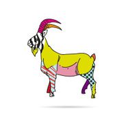 Goat abstract isolated on a white backgrounds vector illustration N5