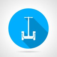Circle blue vector icon for alternative transport park