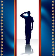 Military Soldier Salute Background