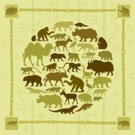 Asian Animals Collage N2