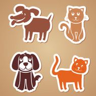 Vector funny dogs and cats N2