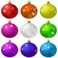Set of Christmas decorations